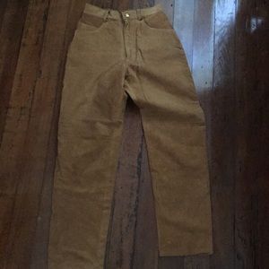 Bebo Beverly Hills tan leather high waisted pants